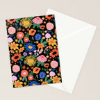 Night flowers pattern Stationery Card Gallery Image 2