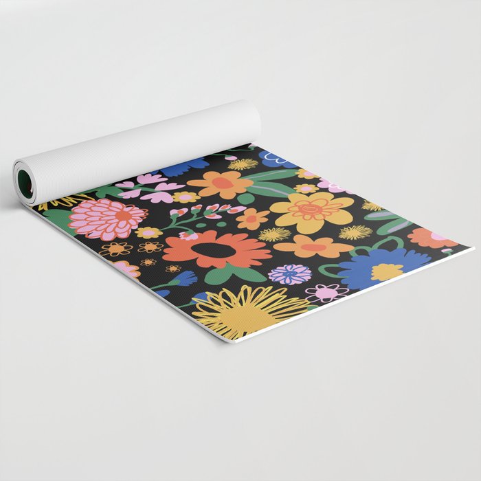Night flowers pattern Yoga Mat Gallery Image 2