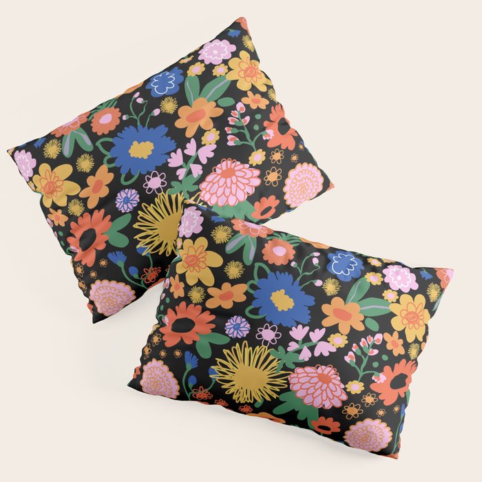 Night flowers pattern Pillow Sham Gallery Image 3