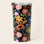 Night flowers pattern Travel Mug Gallery Image 3