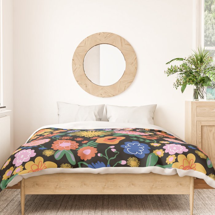 Night flowers pattern Duvet Cover Gallery Image 3