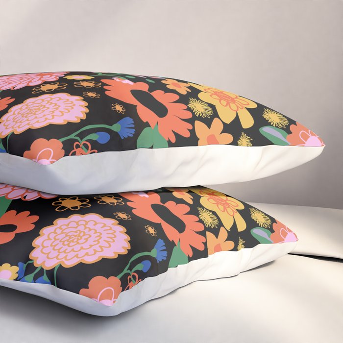 Night flowers pattern Pillow Sham Gallery Image 3