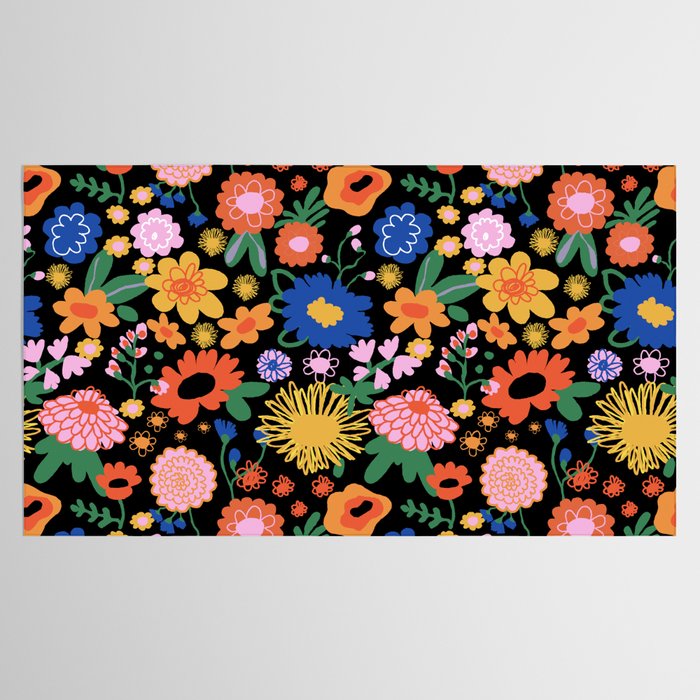 Night flowers pattern Tablecloth Gallery Image 2