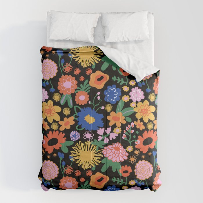 Night flowers pattern Comforter Gallery Image 6