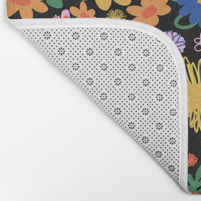 Night flowers pattern Bath Mat Gallery Image 2