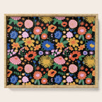 Night flowers pattern Serving Tray Gallery Image 1