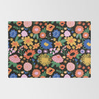 Night flowers pattern Rug Gallery Image 2