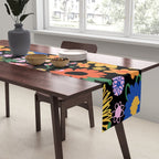 Night flowers pattern Table Runner Gallery Image 2
