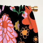 Night flowers pattern Window Curtain Gallery Image 2