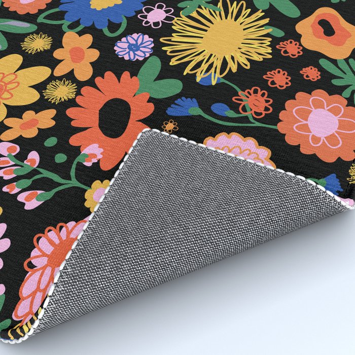 Night flowers pattern Rug Gallery Image 4