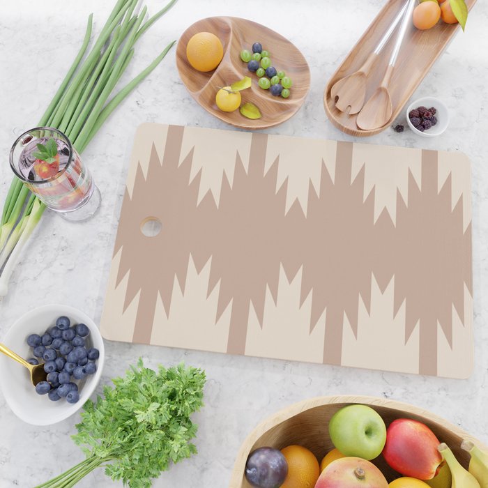Geometric Southwestern Minimalism - Neutral Natural Beige Cutting Board Gallery Image 2