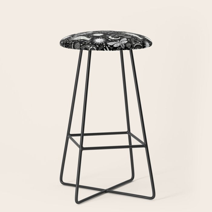 Enchanted - Enchantment - Black and White Stool Gallery Image 1