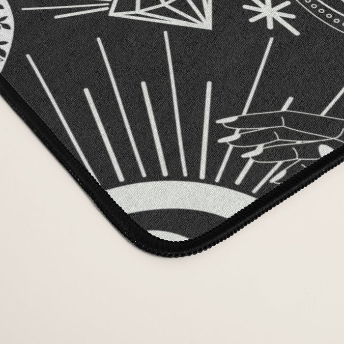 Enchanted - Enchantment - Black and White Desk Mat Gallery Image 4