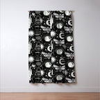 Enchanted - Enchantment - Black and White Window Curtain Gallery Image 3