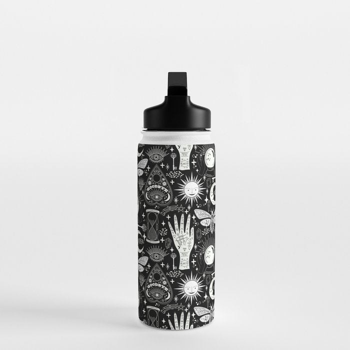 Enchanted - Enchantment - Black and White Water Bottle Gallery Image 3