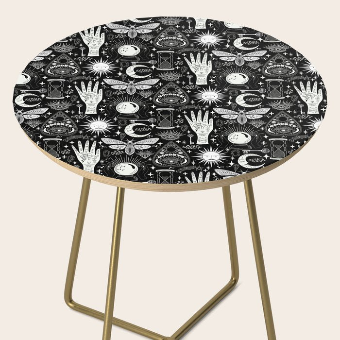 Enchanted - Enchantment - Black and White Side Table Gallery Image 2