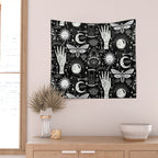 Enchanted - Enchantment - Black and White Wall Tapestry Gallery Image 2