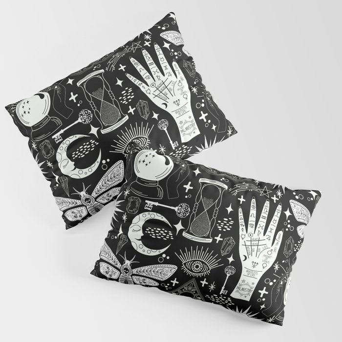 Enchanted - Enchantment - Black and White Pillow Sham Gallery Image 3