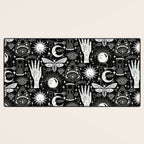 Enchanted - Enchantment - Black and White Desk Mat Gallery Image 3