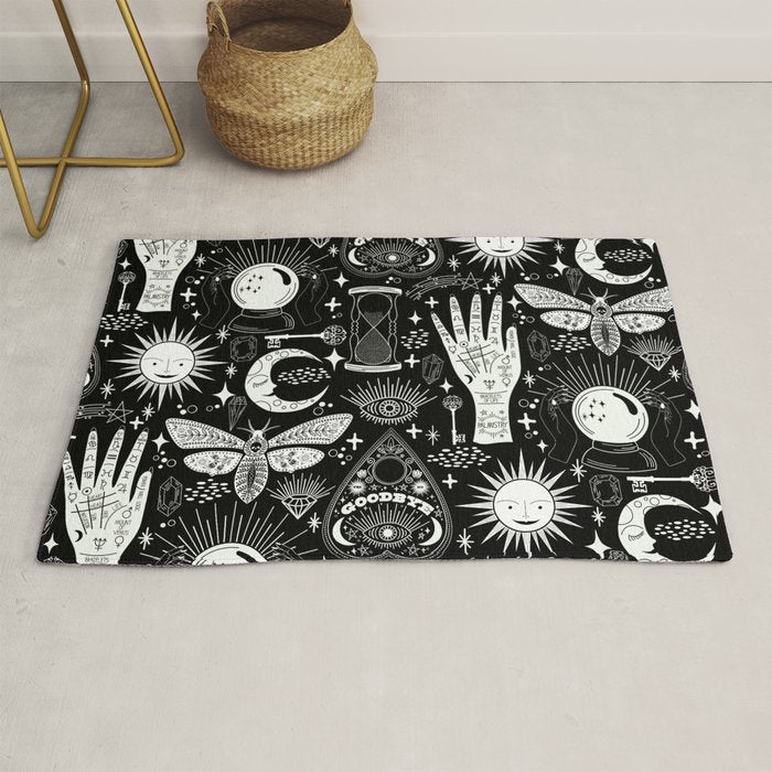 Enchanted - Enchantment - Black and White Rug Gallery Image 1