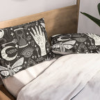 Enchanted - Enchantment - Black and White Pillow Sham Gallery Image 2