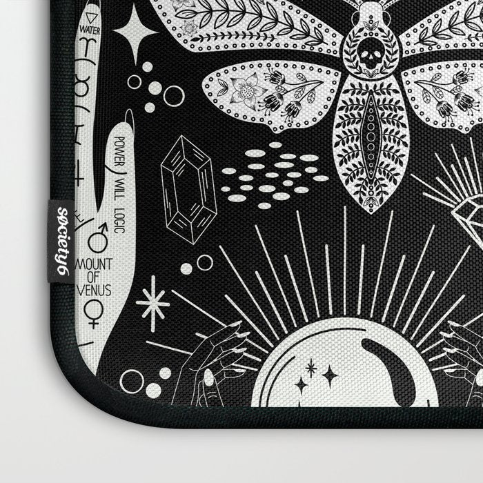 Enchanted - Enchantment - Black and White Laptop Sleeve Gallery Image 3