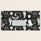 Enchanted - Enchantment - Black and White Desk Mat Gallery Image 1