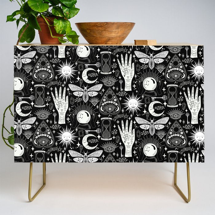 Enchanted - Enchantment - Black and White Credenza Gallery Image 1