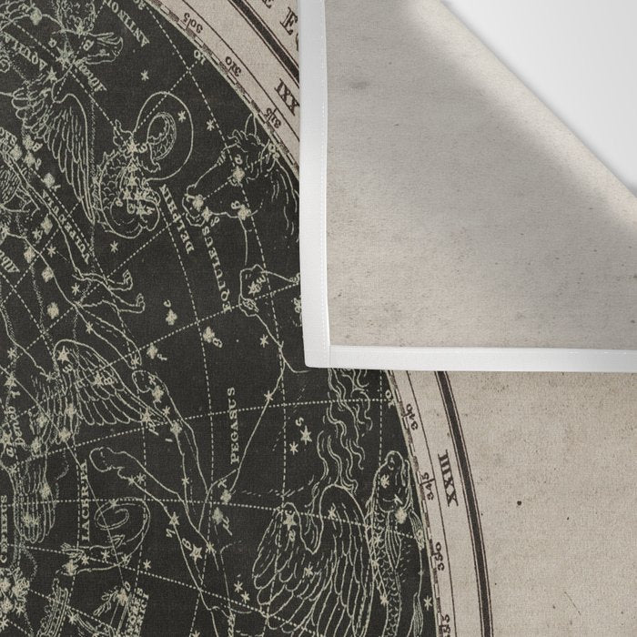 Constellations of the Northern Hemisphere on Vintage Paper Wall Tapestry Gallery Image 3