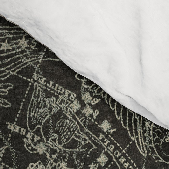 Constellations of the Northern Hemisphere on Vintage Paper Comforter Gallery Image 4
