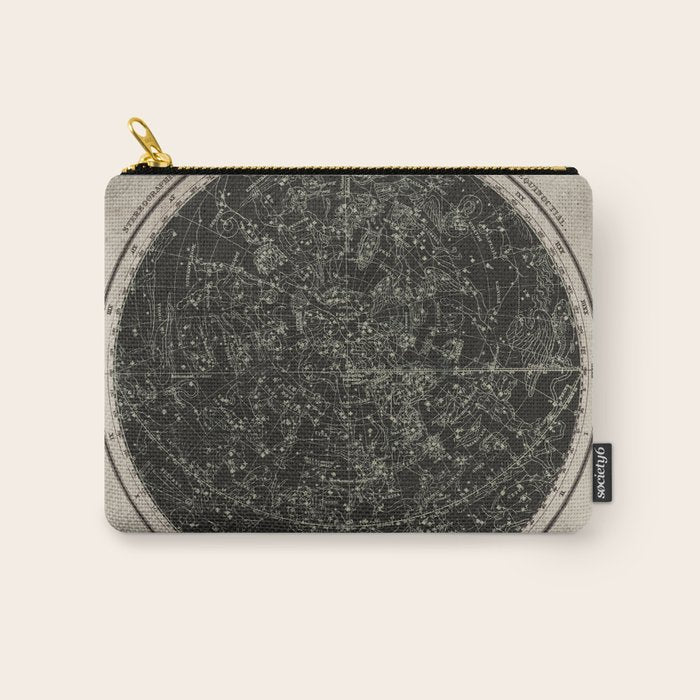Constellations of the Northern Hemisphere on Vintage Paper Carry All Pouch Gallery Image 1