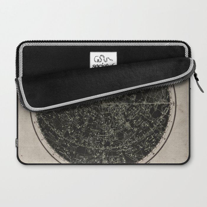 Constellations of the Northern Hemisphere on Vintage Paper Laptop Sleeve Gallery Image 2