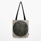 Constellations of the Northern Hemisphere on Vintage Paper Tote Bag Gallery Image 2