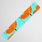 Poppies On A Turquoise Background #decor #society6 #buyart Table Runner Gallery Image 3