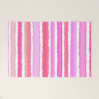Wide Watercolour Stripes - Pink Welcome Mat Gallery Image 1