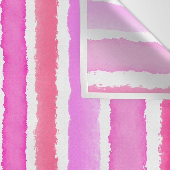 Wide Watercolour Stripes - Pink Wall Tapestry Gallery Image 3