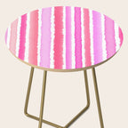 Wide Watercolour Stripes - Pink Side Table Gallery Image 2