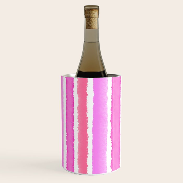 Wide Watercolour Stripes - Pink Wine Chiller Gallery Image 3