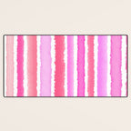 Wide Watercolour Stripes - Pink Desk Mat Gallery Image 3