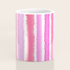 Wide Watercolour Stripes - Pink Coffee Mug Gallery Image 4