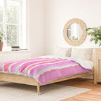 Wide Watercolour Stripes - Pink Duvet Cover Gallery Image 2