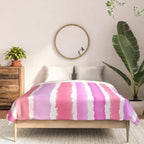 Wide Watercolour Stripes - Pink Comforter Gallery Image 3