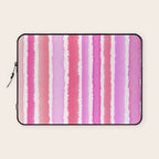 Wide Watercolour Stripes - Pink Laptop Sleeve Gallery Image 1