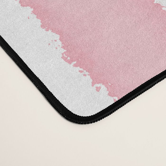 Wide Watercolour Stripes - Pink Desk Mat Gallery Image 4