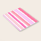 Wide Watercolour Stripes - Pink Notebook Gallery Image 3