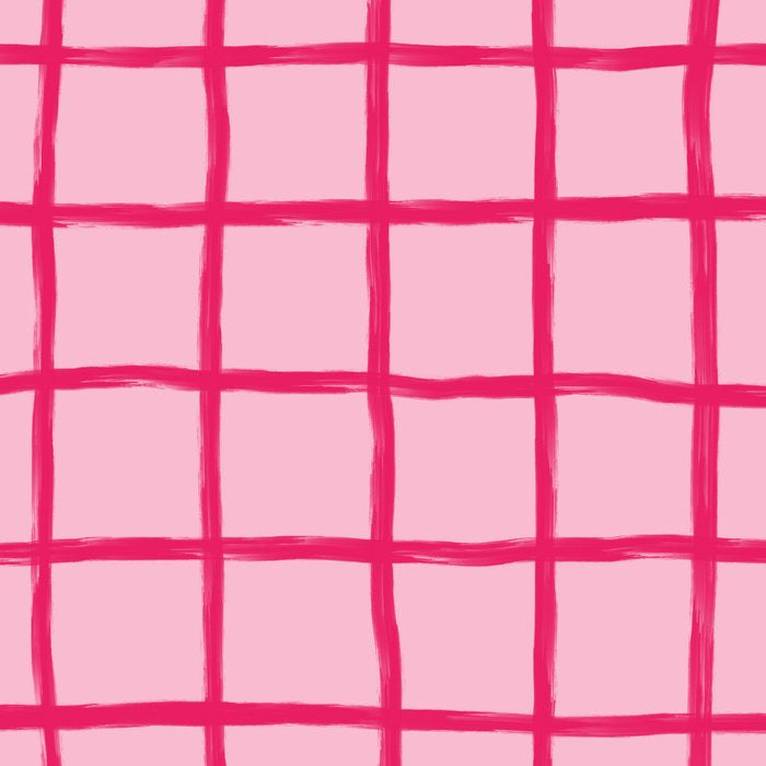 Hot Pink on Blush Checkered Grid Coffee Mug Gallery Image 2