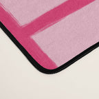 Hot Pink on Blush Checkered Grid Desk Mat Gallery Image 4