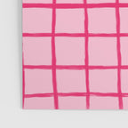 Hot Pink on Blush Checkered Grid Poster Gallery Image 3