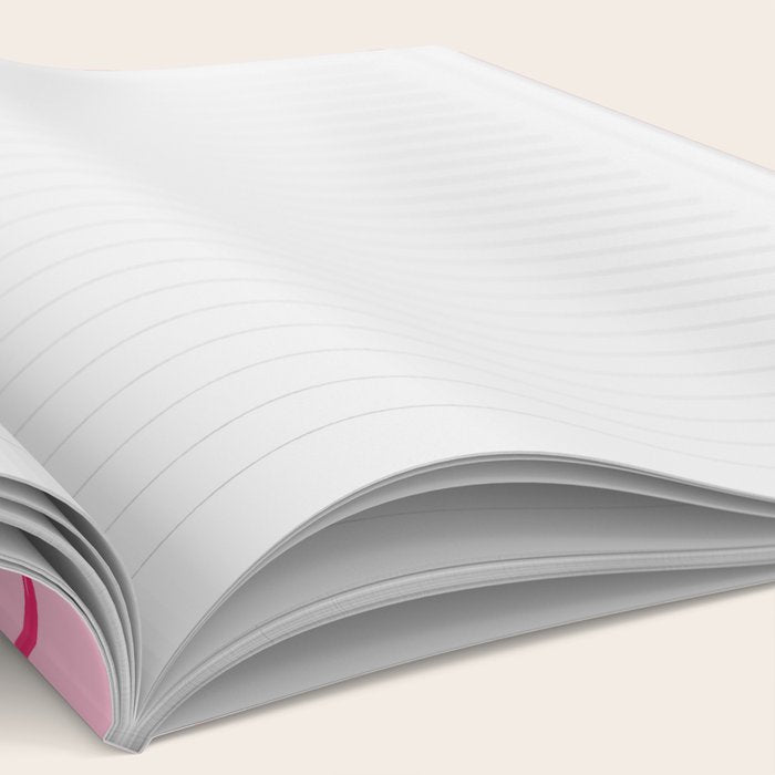 Hot Pink on Blush Checkered Grid Notebook Gallery Image 2