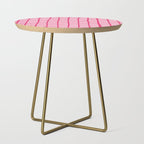 Hot Pink on Blush Checkered Grid Side Table Gallery Image 1